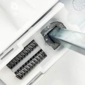 TSS Lever Lever UPVC Multipoint Door Handles - 92mm PZ - Sprung - 203mm Screw Centres - 232mm Backplate - Image 4