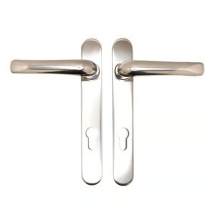 TSS Grade 304 Stainless Steel Lever Lever UPVC Multipoint Door Handles - 92mm PZ Sprung 122mm Screw Centres - Image 1