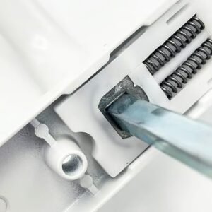 TSS Lever Lever UPVC Multipoint Door Handles - 92mm PZ Sprung - 215mm Screw Centres - 260mm Long Backplate - 3x Fixing Points - Image 4