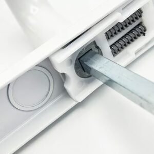 TSS Lever Moveable Pad Offset UPVC Multipoint Door Handles - 92/62mm PZ - Sprung - 240mm Screw Centres - Image 4