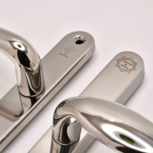 TSS TS007 2 Star Grade 304 Stainless Steel Lever Moveable Pad (Offset) UPVC Multipoint Door Handles - 92/62mm PZ Sprung 210mm Screw Centres - Image 3