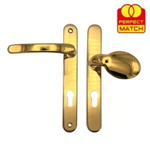 TSS Lever Moveable Pad Offset UPVC Multipoint Door Handles - 92/62mm PZ - Sprung - 215mm Screw Centres - Image 3