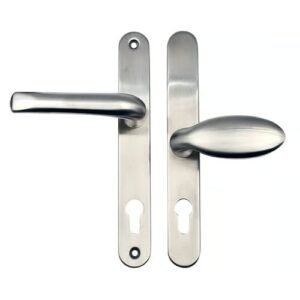 TSS Grade 304 Stainless Steel Lever Moveable Pad Offset UPVC Multipoint Door Handles - 92/62mm PZ Sprung 210mm Screw Centres - Image 3