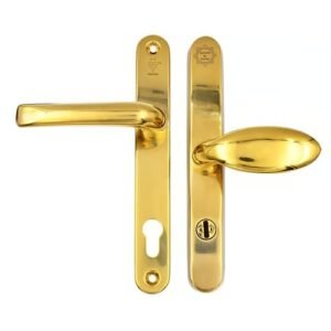 TSS Grade 304 Stainless Steel Lever Moveable Pad Offset UPVC Multipoint Door Handles - 92/62mm PZ Sprung 210mm Screw Centres - Image 2