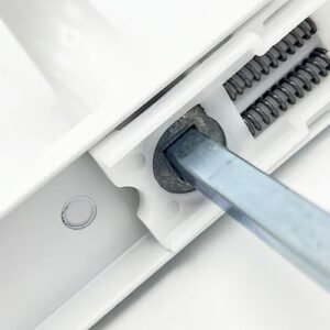 TSS Lever Lever UPVC Multipoint Door Handles - 117mm PZ - Sprung - 237mm Screw Centres - 267mm Backplate - Image 4