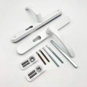 TSS Lever Lever UPVC Multipoint Door Handles - 48mm PZ - Sprung - 215mm Screw Centres - Image 3