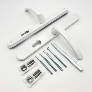 TSS Lever Lever UPVC Multipoint Door Handles - 70mm PZ - Sprung - 240mm Screw Centres - Image 3