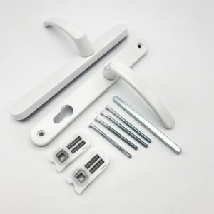 TSS Blank External Lever Lever French Door Multipoint Handles – 92mm PZ Sprung 215mm Screw Centres - Image 3