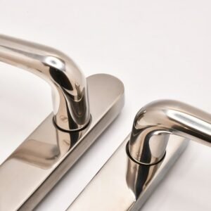 TSS Grade 304 Stainless Steel Lever Lever UPVC Multipoint Door Handles - 92mm PZ Sprung 122mm Screw Centres - Image 3
