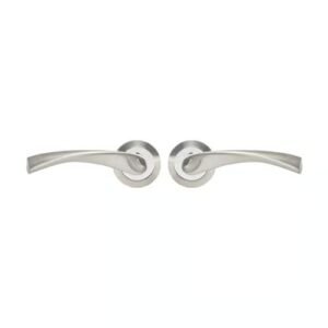 TSS Bravo Lever Handles on Round Rose Door Furniture - Image 2