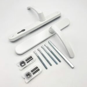 TSS Blank External Lever Lever French Door Multipoint Handles – 92mm PZ Sprung 210mm Screw Centres - Image 3