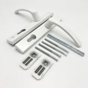 TSS Lever Lever UPVC Multipoint Door Handles - 72mm PZ - Sprung - 180mm Screw Centres - Image 3