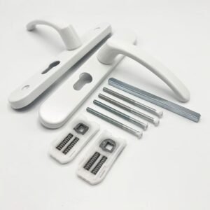 TSS Lever Lever UPVC Multipoint Door Handles - 48mm PZ - Sprung - 160mm Screw Centres - Image 3