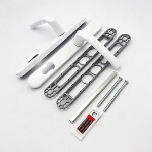 Hoppe Birmingham Sprung Lever Lever UPVC Multipoint Door Handles - 92mm PZ 215mm Screw Centres - Image 3