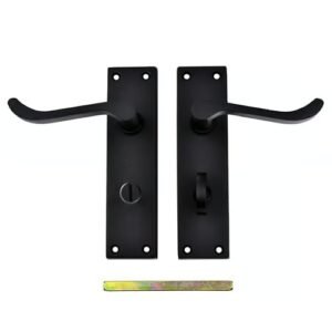 TSS Black Victorian Scroll Lever On Plate Furniture - Image 3