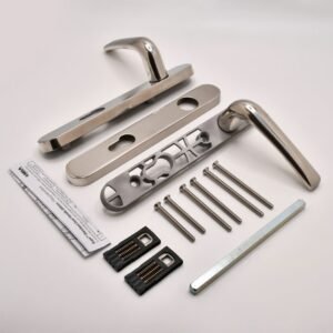 TSS Grade 304 Stainless Steel Lever Lever UPVC Multipoint Door Handles - 92mm PZ Sprung 122mm Screw Centres - Image 2