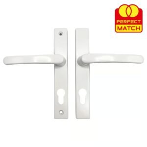 TSS Lever Lever UPVC Multipoint Door Handles - 72mm PZ - Sprung - 180mm Screw Centres - Image 1