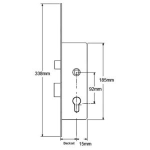 Winkhaus Overnight Lock - Split Spindle or Lift Lever 16mm Faceplate - Image 8