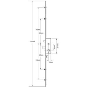 ERA Latch Deadbolt 2 Rollers 2 Mushroom Split Spindle Multipoint Door Lock - Option 2 - Image 2