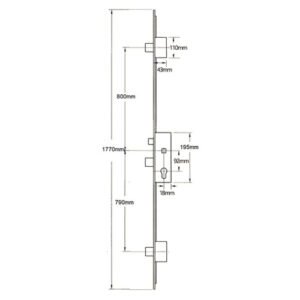 GU Secury Latch 3 Deadbolts 20mm Radius Faceplate Auto Locking Multipoint Door Lock - Image 2