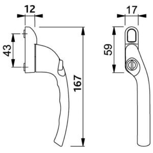 Hoppe Tokyo Offset Locking Espag UPVC UPVC Window Handles - Image 3