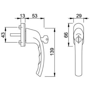 Hoppe Tokyo Locking Handle for Tilt and Turn Windows - Image 4