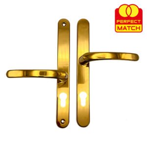 TSS LeverLever Offset UPVC Multipoint Door Handles - 48/87mm PZ - Sprung - 240mm Screw Centres - Image 1
