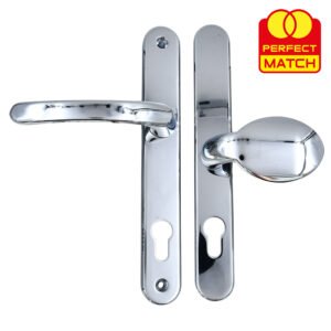 TSS Lever Moveable Pad Offset UPVC Multipoint Door Handles - 92/62mm PZ - Sprung - 215mm Screw Centres - Image 3