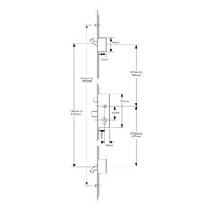VERSA Latch Deadbolt 2 Hook 2 Roller Lift Lever UPVC Repair Multipoint Door Lock - Image 2