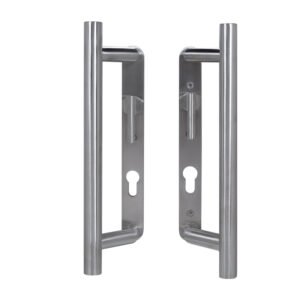 Coastal Group KM920B BLU Patio Sliding Door Handles Back To Back Euro Cut-Out with Lever (LEAD TIME: 2-3 DAYS) - Image 3