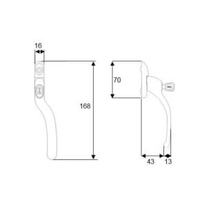Fab & Fix Connoisseur Offset Locking Espag UPVC UPVC Window Handles - Image 5