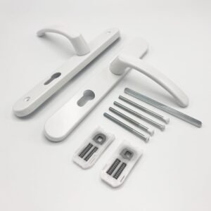 TSS Lever Lever UPVC Multipoint Door Handles - 70mm PZ - Sprung - 200mm Screw Centres - 7mm Follower - Image 3